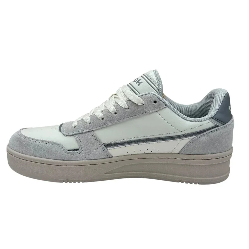 Reebok Court Chaos Mens Classic Style Sneaker Size 11.5 Cream/Gray Suede Leather
